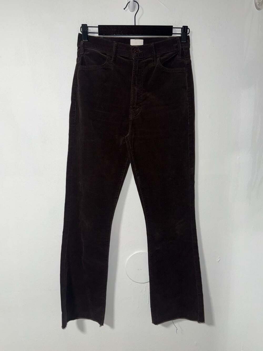 MOTHER Corduroy Pants Size 27 Brown High Rise